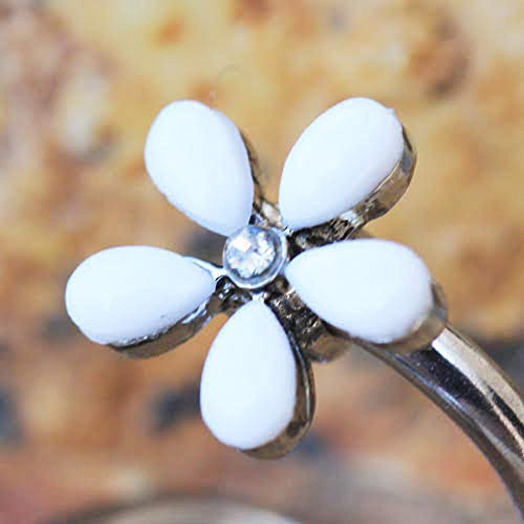 316L Stainless Steel White Wild Flower WildKlass Twist Jewelry