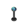 Colorline Opal Glitter Shower Dome 316L Surgical Steel Labret Monroes-WildKlass Jewelry