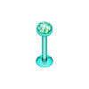 Colorline Opal Glitter Shower Dome 316L Surgical Steel Labret Monroes-WildKlass Jewelry