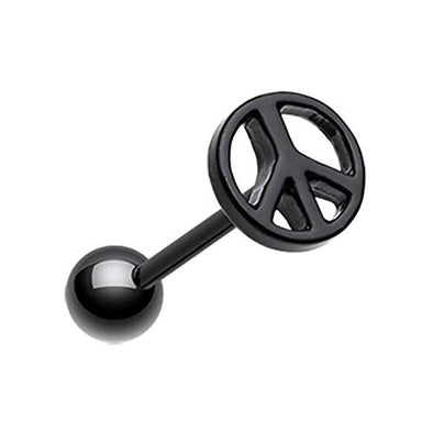 Blackline Peace Top Steel WildKlass Barbell-WildKlass Jewelry