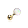 Golden Opal Sparkle Cartilage Tragus Earring 316L Surgical Steel-WildKlass Jewelry