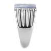 WildKlass Stainless Steel Ring High Polished (no Plating) Men Semi-Precious Capri Blue-WildKlass Jewelry