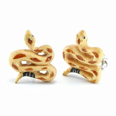 WildKlass Rattlesnake Makerpin Earring Studs-WildKlass Jewelry