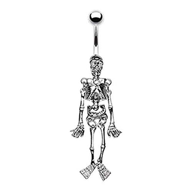 Skeleton Dance WildKlass Belly Button Ring-WildKlass Jewelry