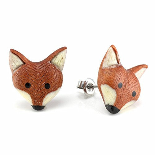 Fox Moji WildKlass Makerpin Earring Studs-WildKlass Jewelry