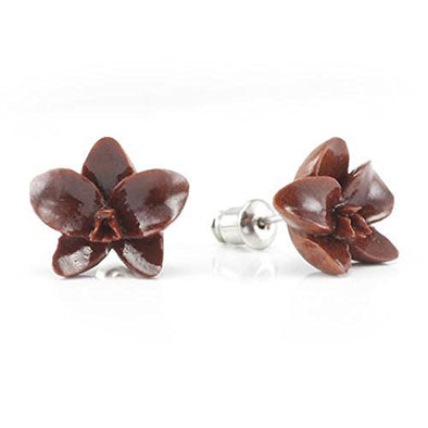 Sabo Orchid WildKlass Makerpin Earring Studs-WildKlass Jewelry