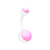 WildKlass Jewelry Glow in The Dark Bio Flexible Shaft Acrylic Ball Belly Button Ring-WildKlass Jewelry