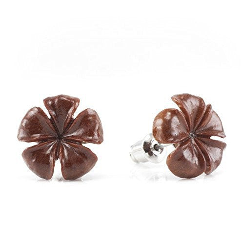 Plumeria WildKlass Makerpin Earring Studs-WildKlass Jewelry