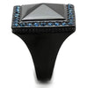 WildKlass Stainless Steel Ring IP Black Women Top Grade Crystal Montana-WildKlass Jewelry