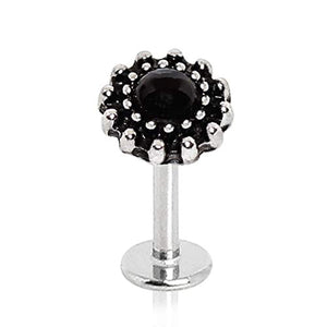 316L Stainless Steel Black Pearl WildKlass Labret-WildKlass Jewelry