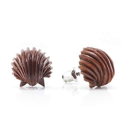 Ariel's Shell WildKlass Makerpin Earring Studs-WildKlass Jewelry