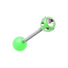 Aurora Gem Ball UV Acrylic WildKlass Barbell Tongue Ring-WildKlass Jewelry