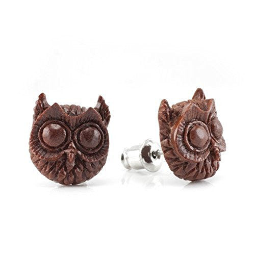 Night Owl WildKlass Makerpin Earring Studs-WildKlass Jewelry