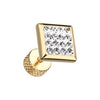 Golden Square Multi-Sprinkle Dot Multi Gem Steel Fake WildKlass Plug-WildKlass Jewelry