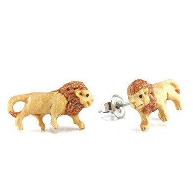 Lion WildKlass Makerpin Earring Studs-WildKlass Jewelry