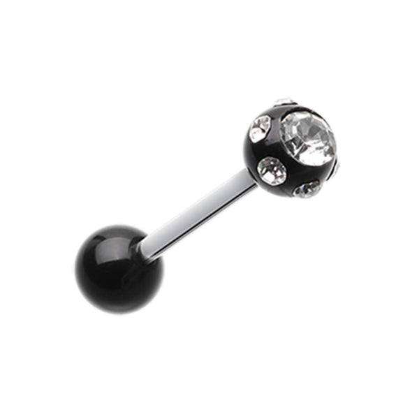 Aurora Gem Ball UV Acrylic WildKlass Barbell Tongue Ring-WildKlass Jewelry