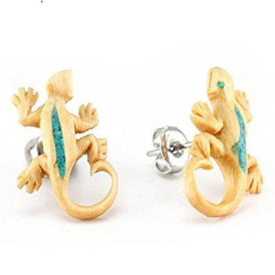 WildKlass Gecko Makerpin Earring Studs-WildKlass Jewelry