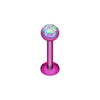 Colorline Opal Glitter Shower Dome 316L Surgical Steel Labret Monroes-WildKlass Jewelry