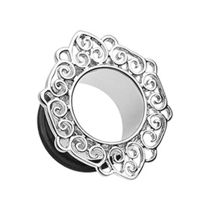 Classic Fliigree Ornate Single Flared Tunnel WildKlass Plug-WildKlass Jewelry