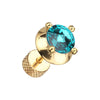 Golden Spacer Saucer Crystal Steel Fake WildKlass Plug-WildKlass Jewelry