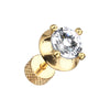 Golden Spacer Saucer Crystal Steel Fake WildKlass Plug-WildKlass Jewelry