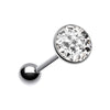 Multi-Sprinkle Dot Multi Gem WildKlass Barbell Tongue Ring-WildKlass Jewelry