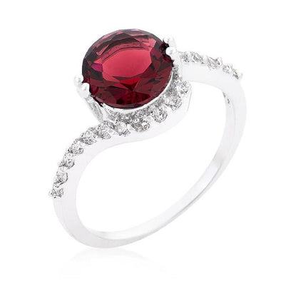 WildKlass Red Swirling Engagement Ring-WildKlass Jewelry