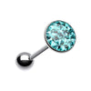 Multi-Sprinkle Dot Multi Gem WildKlass Barbell Tongue Ring-WildKlass Jewelry