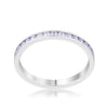 WildKlass 0.5ct Light Lavender CZ Stainless Steel Eternity Band-WildKlass Jewelry