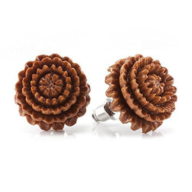 Chrysanthemum WildKlass Makerpin Earring Studs-WildKlass Jewelry