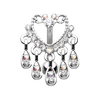 Rose Gold & Silver Elegant Chandelier Drop Top Down Reverse Belly Button Ring-WildKlass Jewelry
