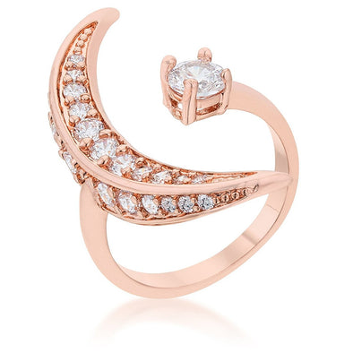 WildKlass .75ct CZ Rose Gold Delicate Ring-WildKlass Jewelry