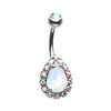Opalescent Teardrop WildKlass Belly Button Ring-WildKlass Jewelry