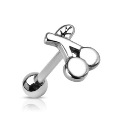 Cherry Casted Top 316L Surgical Steel WildKlass Barbell (Sold by Piece)-WildKlass Jewelry