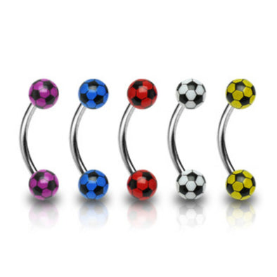 4mm Soccer WildKlass Balls 316L Surgical Steel 16ga Eyebrow (Sold by Piece)-WildKlass Jewelry