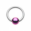 Colorline PVD Ball Ends Steel Captive Bead Ring-WildKlass Jewelry