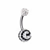 Dazzling Spiral Multi-Sprinkle Dot Belly Button Ring-WildKlass Jewelry