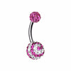 Dazzling Spiral Multi-Sprinkle Dot Belly Button Ring-WildKlass Jewelry