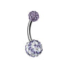 Dazzling Spiral Multi-Sprinkle Dot Belly Button Ring-WildKlass Jewelry