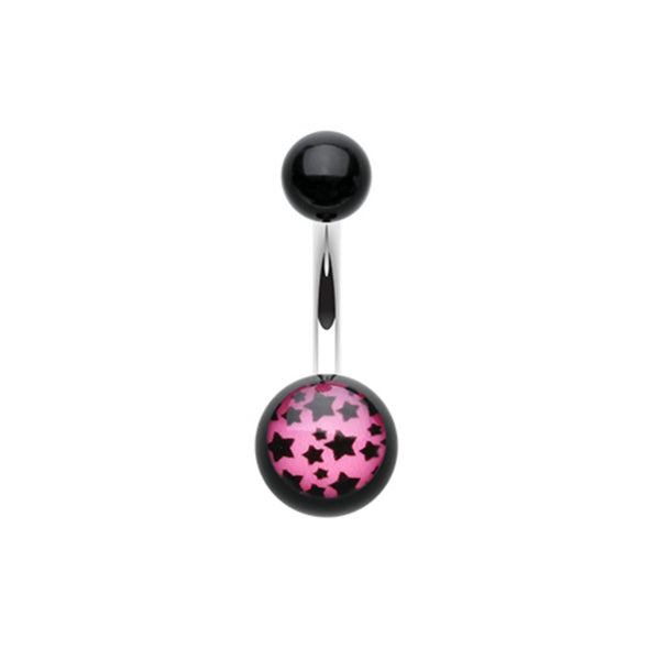 Multi Star Acrylic Belly Button Ring-WildKlass Jewelry