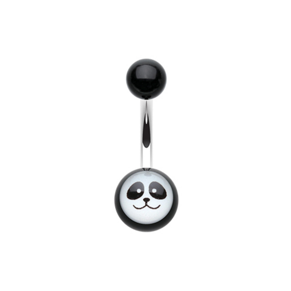 Panda Face Acrylic Logo Belly Button Ring – WildKlass Jewelry