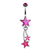 Shooting Star Sparkle Belly Button Ring-WildKlass Jewelry