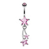 Shooting Star Sparkle Belly Button Ring-WildKlass Jewelry