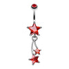 Shooting Star Sparkle Belly Button Ring-WildKlass Jewelry