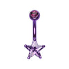 Colorline Star Prong Sparkle Belly Button Ring-WildKlass Jewelry