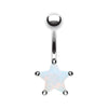 Colorline Star Prong Sparkle Belly Button Ring-WildKlass Jewelry