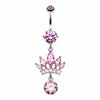 Crown Gem Dazzle Belly Button Ring-WildKlass Jewelry