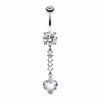 Heart Droplet Belly Button Ring-WildKlass Jewelry