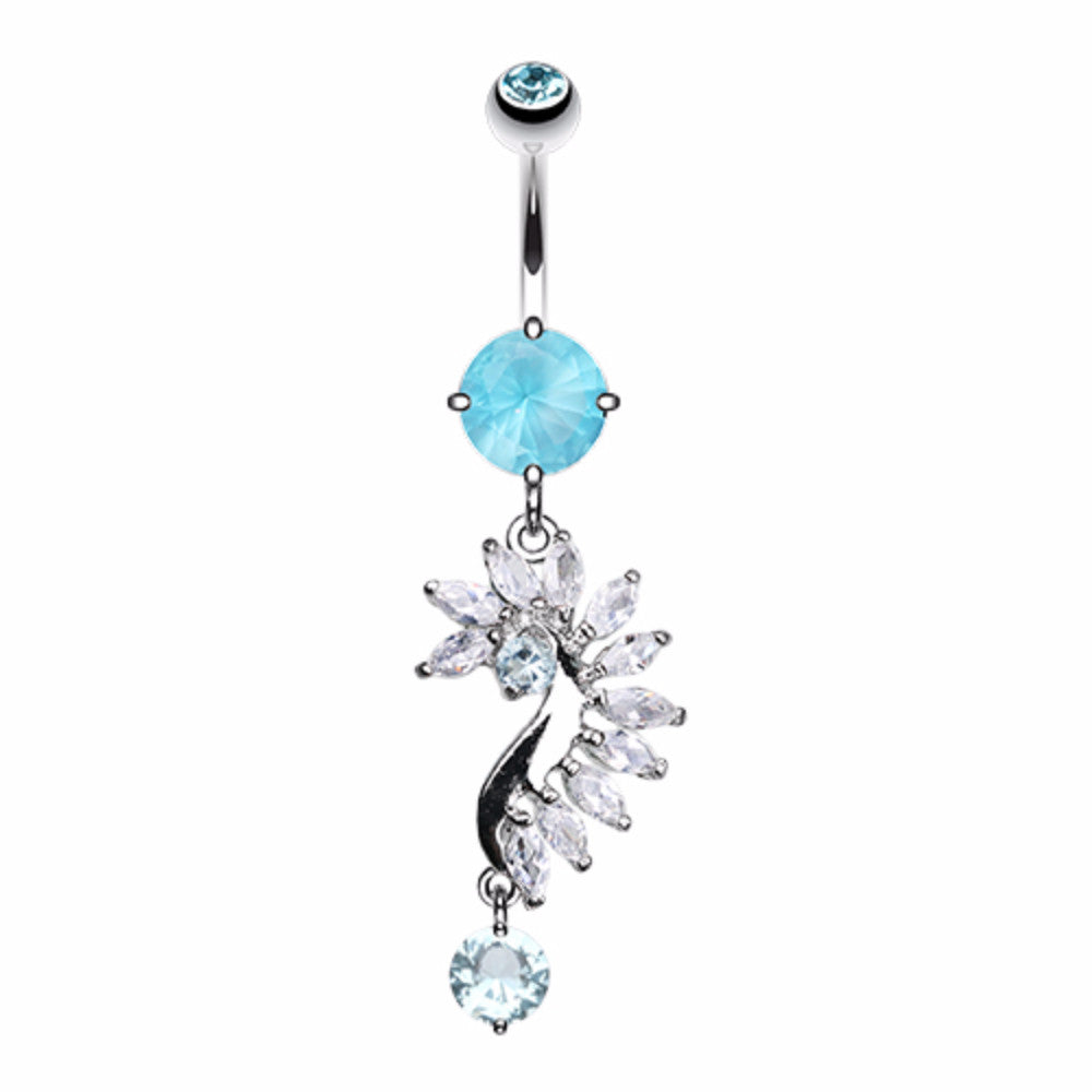 Curved Marquise Cut Sparkles Belly Button Ring – WildKlass Jewelry