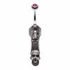 Zipper Skull Glam Belly Button Ring-WildKlass Jewelry